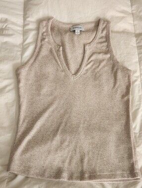 Evereve Cece tank top neutral heathered beige color Size XS